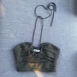 Zara Draped Halter Crop Top